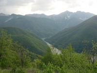 Panorama: Lago di Vagli e vallata. Panorama: Lago di Vagli e vallata.